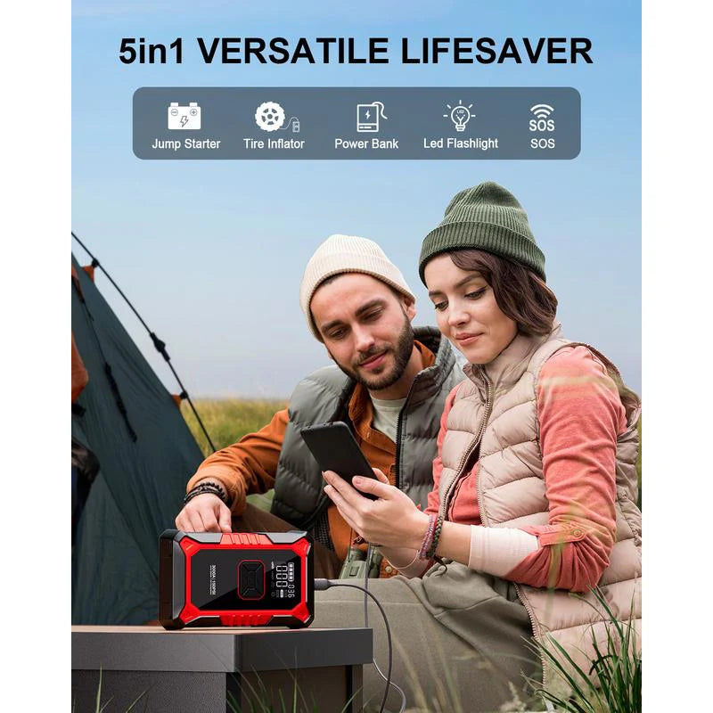 Smart Inflator™ - 7 in 1 Portable Car Jump Starter